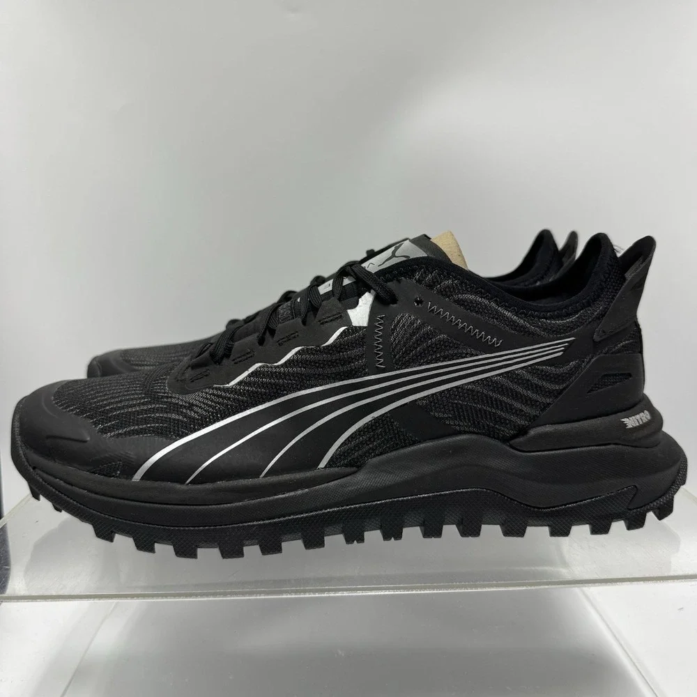 Brand New PUMA Voyage Nitro 2 Black Silver 376919-01 Trail Running Men's 11.5